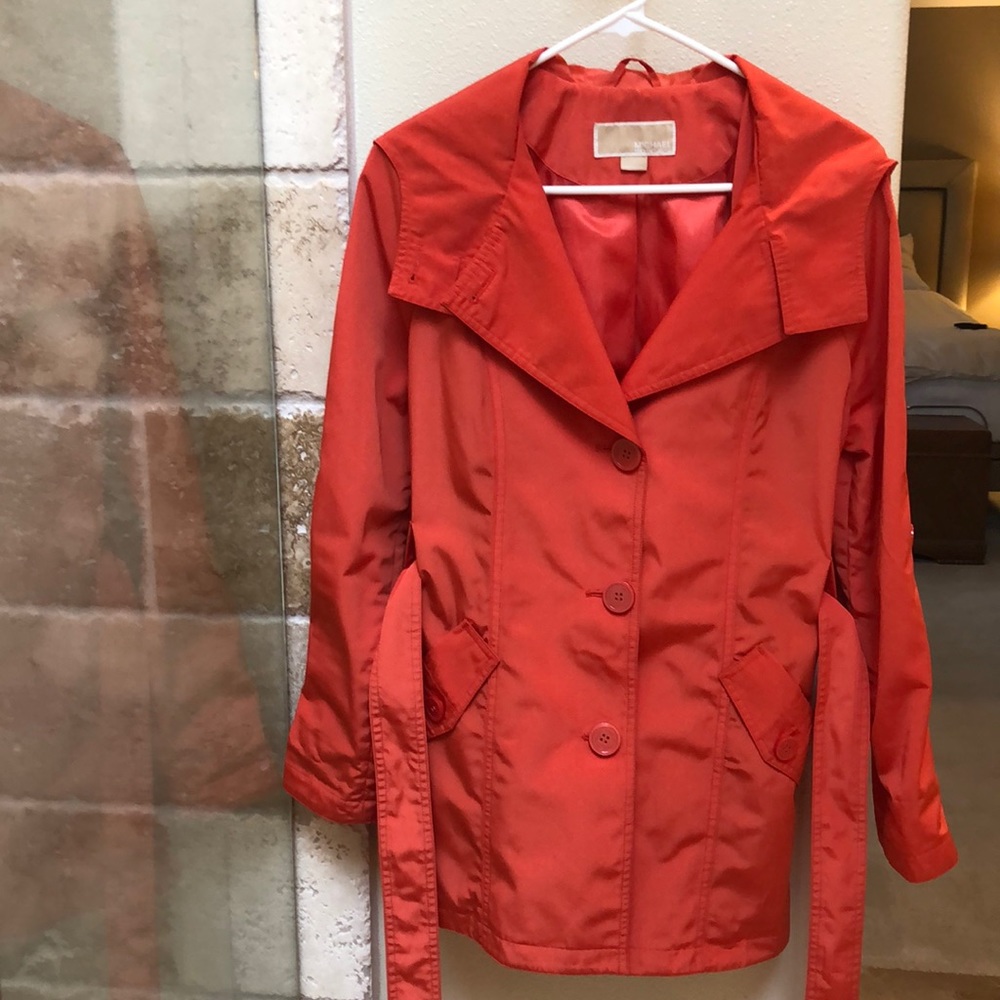 Super cute Michael Kors fall jacket with hood.